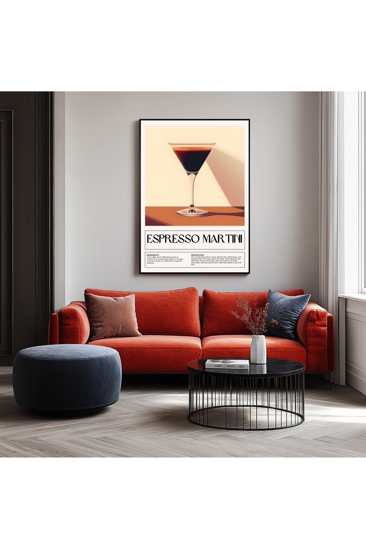 Espresso Martini Wall Art Print — Coffee Cocktail Poster