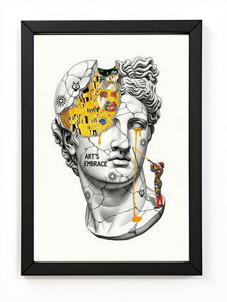 Art's Embrace — Gustav Klimt Inspired Wall Art Print