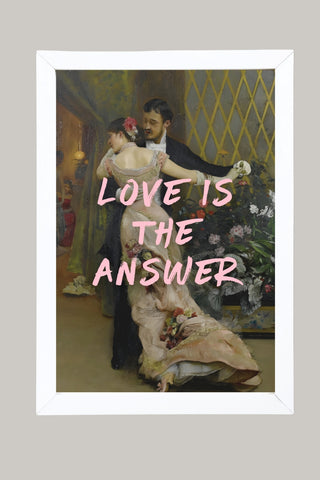 Love is the Answer Wall Art Print — Inspiring Love Quote Poster