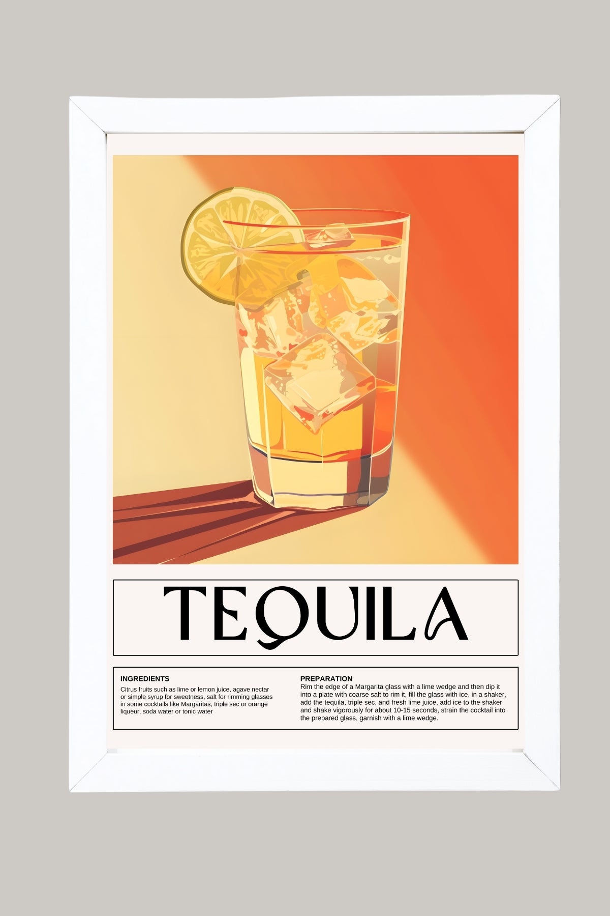 Tequila Wall Art Print — Bold Mexican Spirit Poster