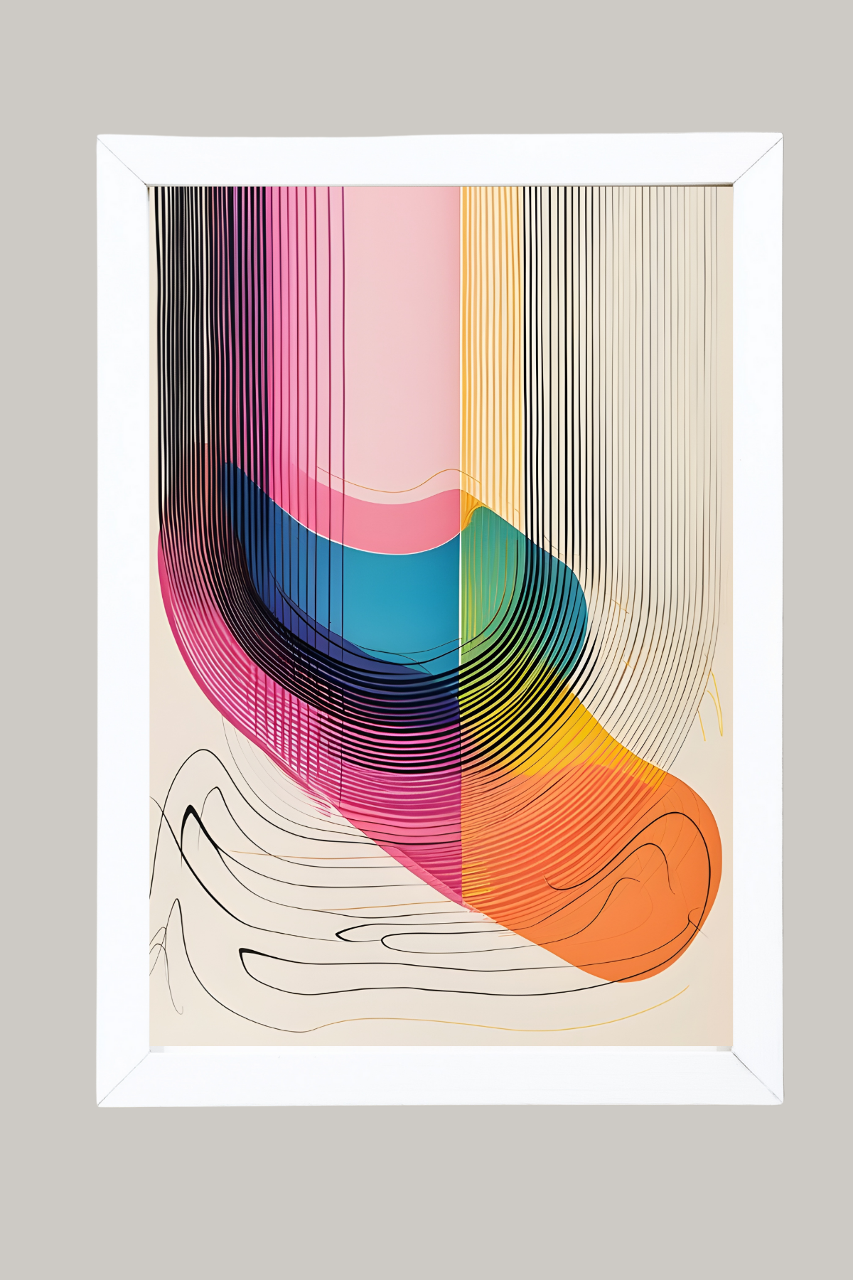 Vivid Flow Wall Art Print — Bold Fluid Abstract Poster