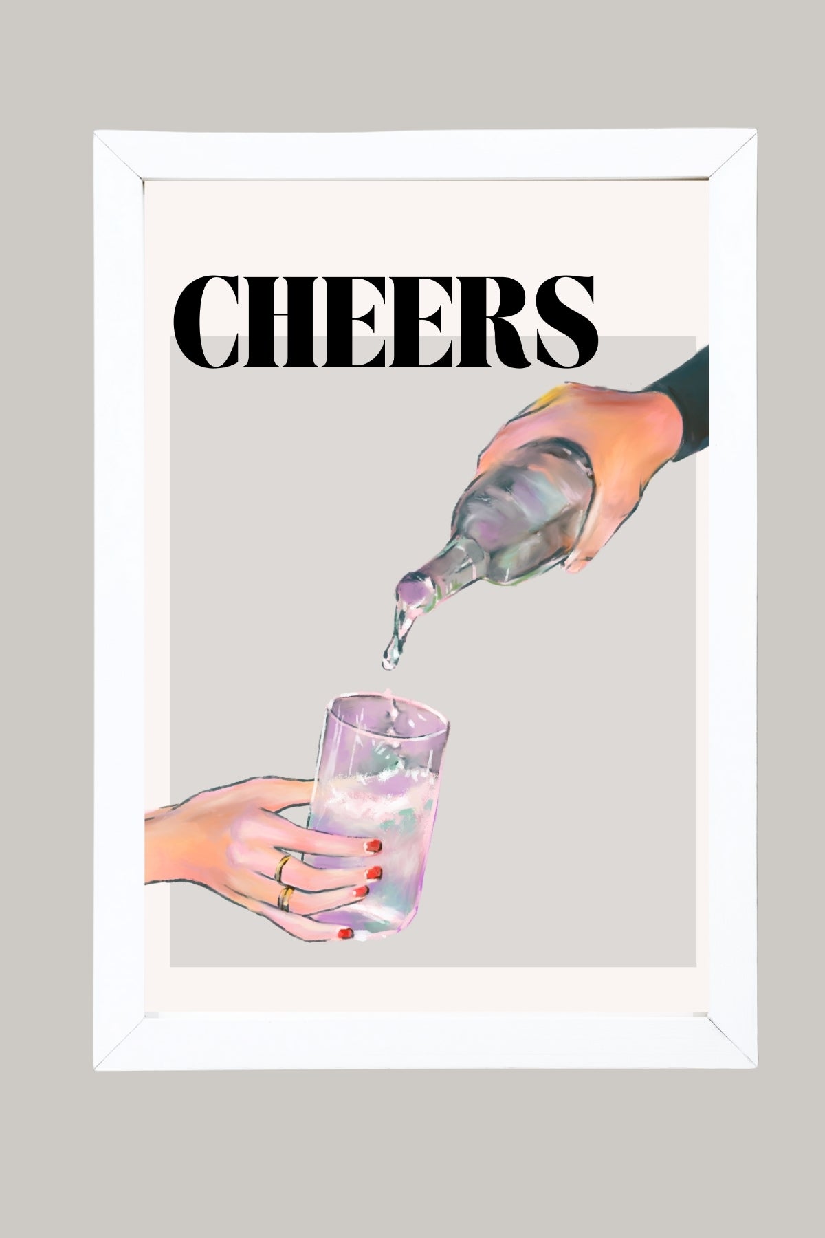 Cheers Wall Art Print — Toast & Celebration Poster