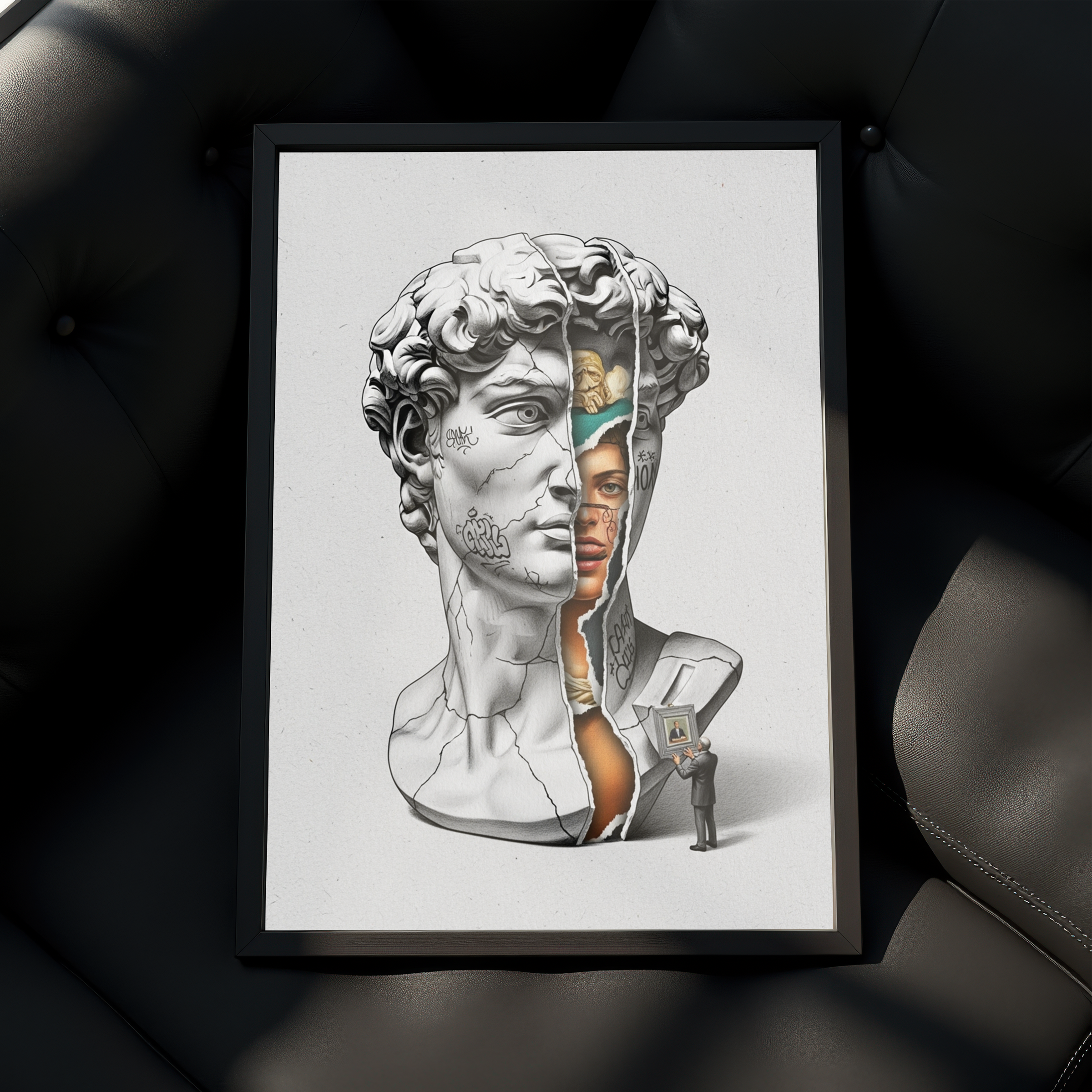 Layers — Surreal David Bust Wall Art Print