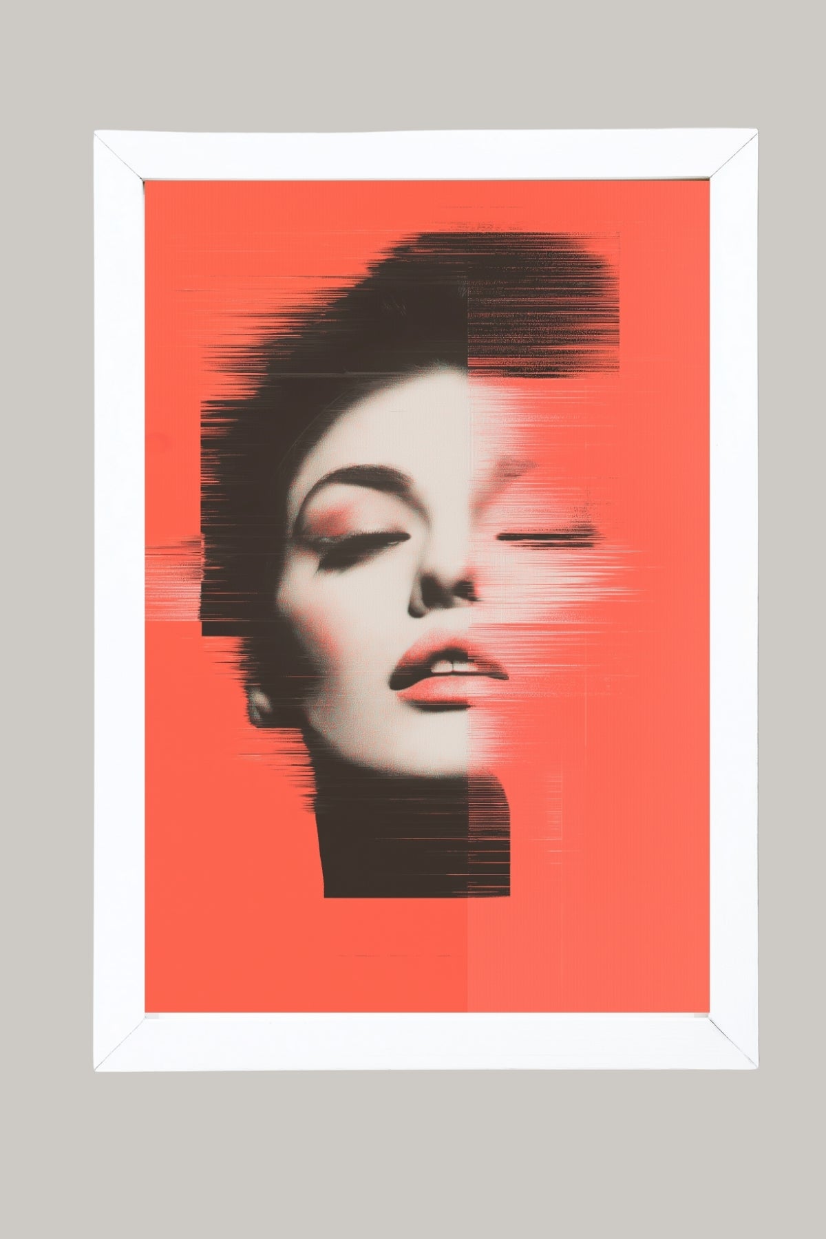 Vibrant Red Wall Art Print — Bold Statement Abstract Poster
