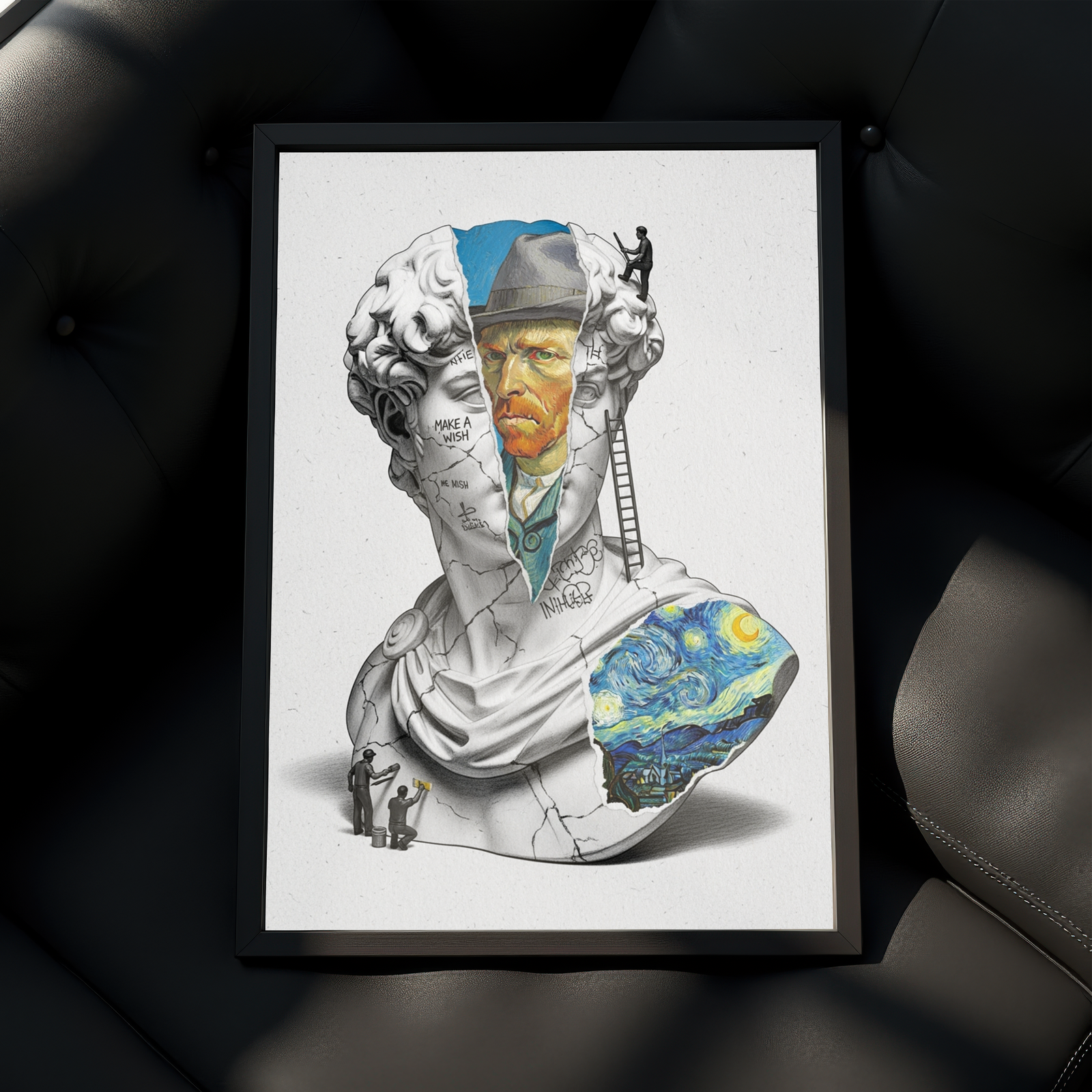 Van Gogh Starry Night — Surreal Altered Art Wall Print