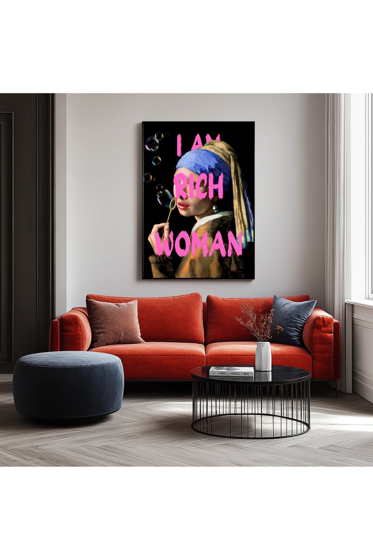 She is Rich Wall Art Print — Abundance Empowerment Quote Poster