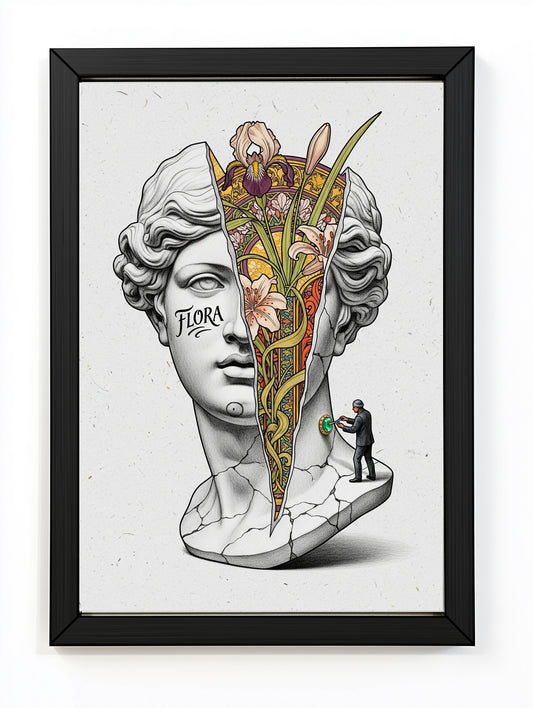 Flora: Art Nouveau Tablo Boyutlarında ve Yüksek Kaliteli Poster