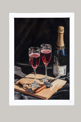 Sparkling Elegance Wall Art Print — Champagne Glamour Quote Poster