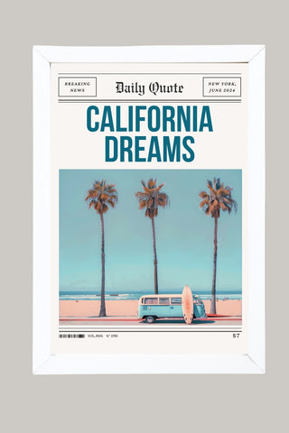 California Dreams Wall Art Print — Pacific Coast Sunset Poster