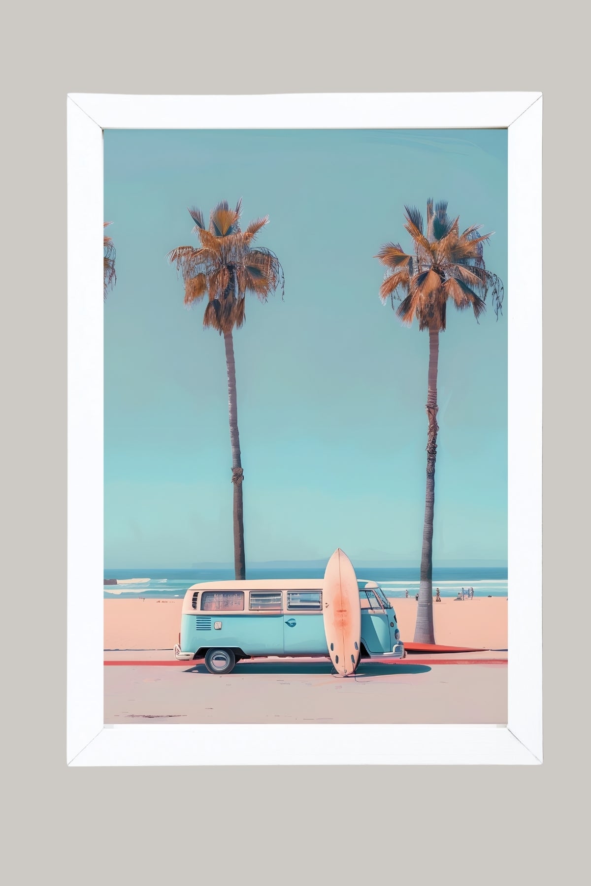 Surf & Chill Wall Art Print — Coastal Surf Lifestyle Poster