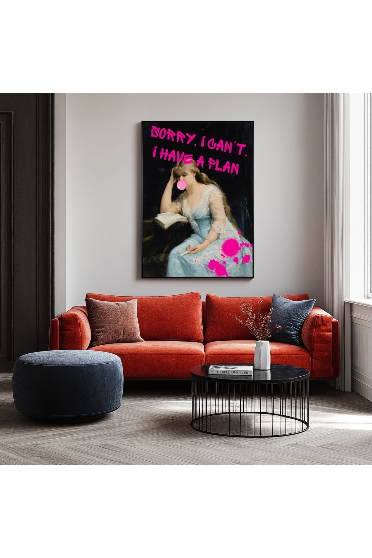 She's Got a Plan Wall Art Print — Strategic Feminine Quote Poster