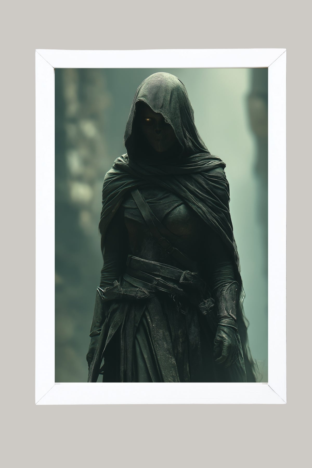 Dark Veil Wall Art Print — Gothic Veiled Portrait Poster