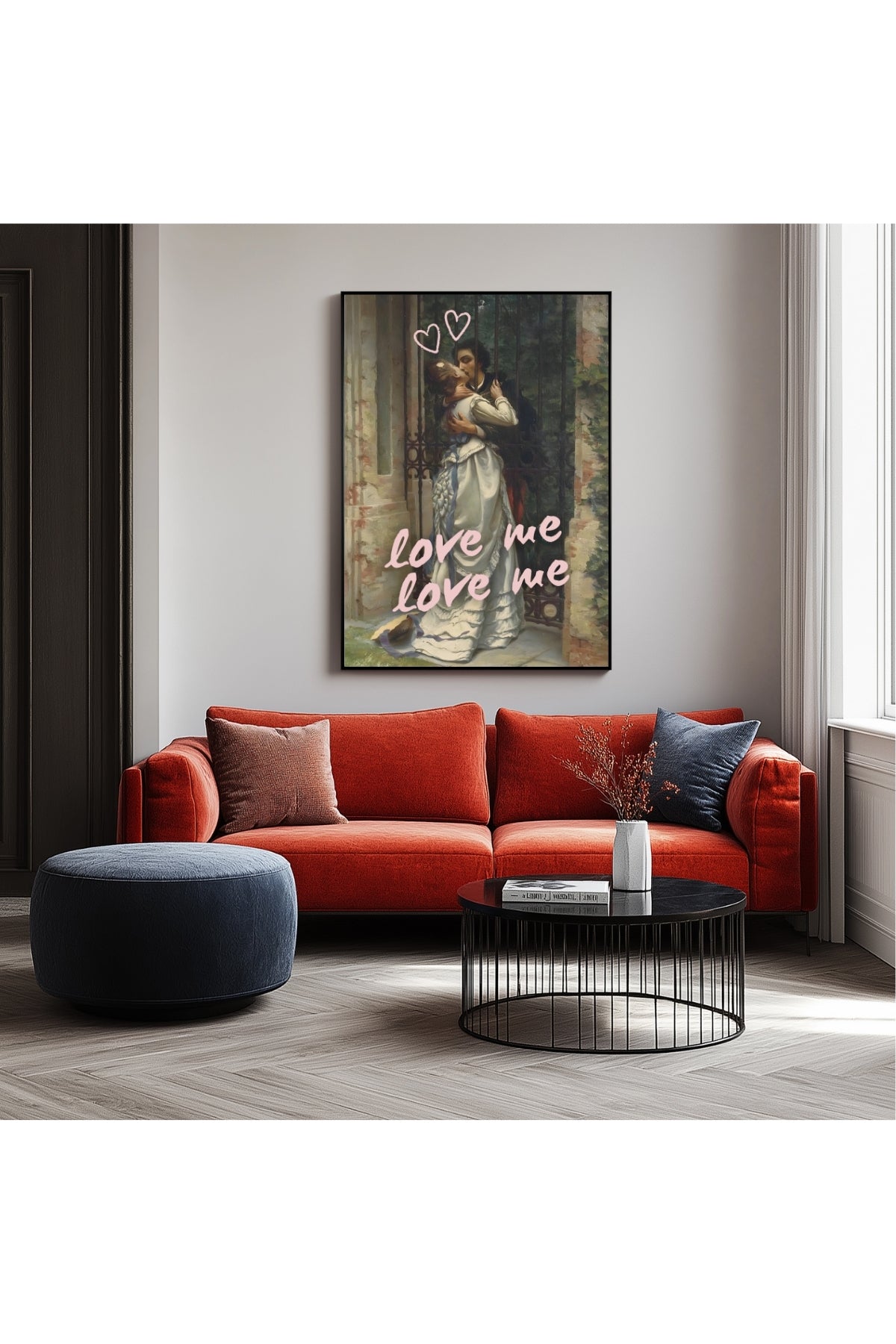 Love Me Wall Art Print — Bold Romantic Quote Poster
