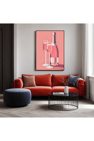 Rosé Rendezvous Wall Art Print — French Pink Wine Poster