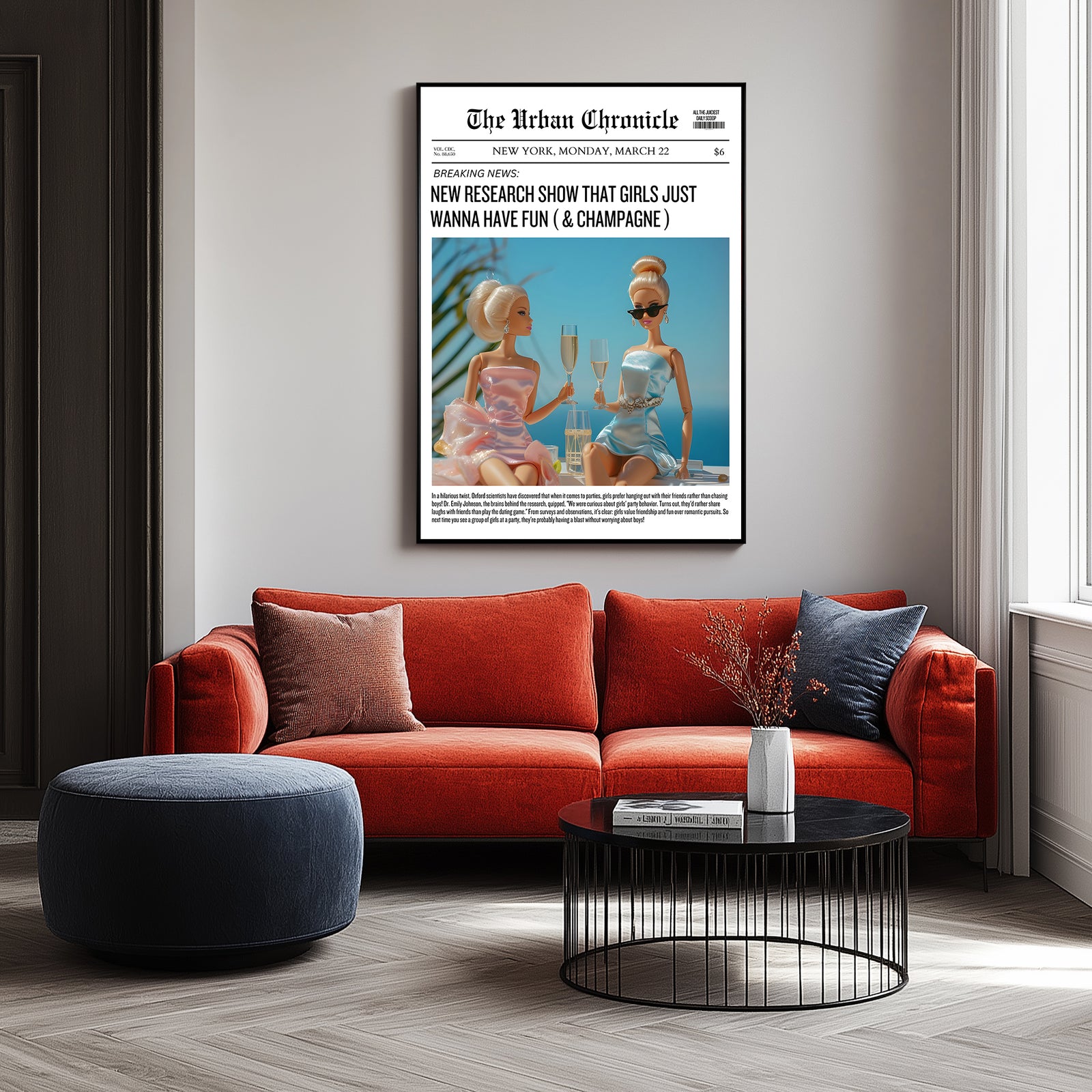 Beach Babes Wall Art Print — Coastal Summer Aesthetic Poster
