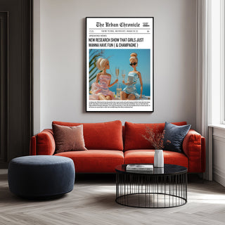 Beach Babes Wall Art Print — Coastal Summer Aesthetic Poster