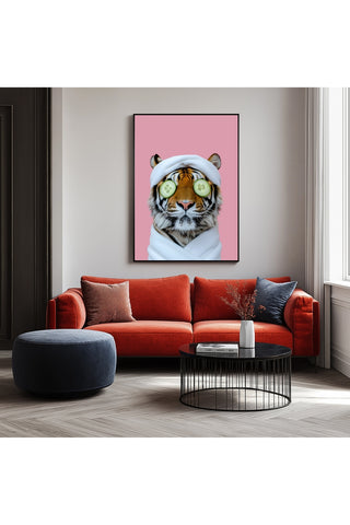 Tiger Retreat Wall Art Print — Bold Animal Portrait Poster