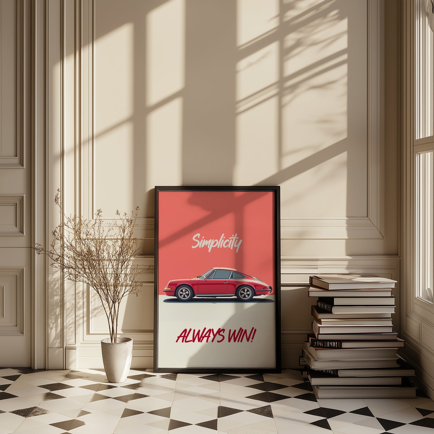 Simplicity Always Win - Porsche Tablo Boyutlarında ve Yüksek Kaliteli Poster
