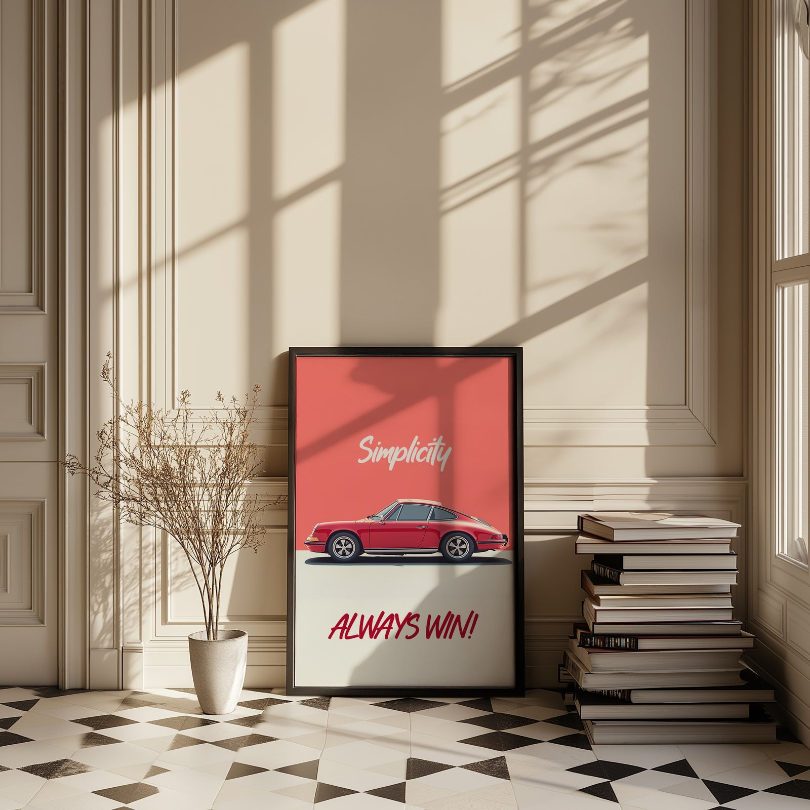 Simplicity Always Wins — Porsche Wall Art Print