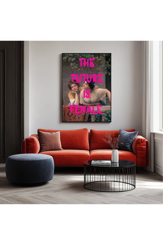 The Future is Female Wall Art Print — Bold Feminist Quote Poster