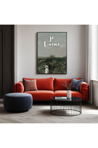 Je T'aime Wall Art Print — French Love Quote Poster