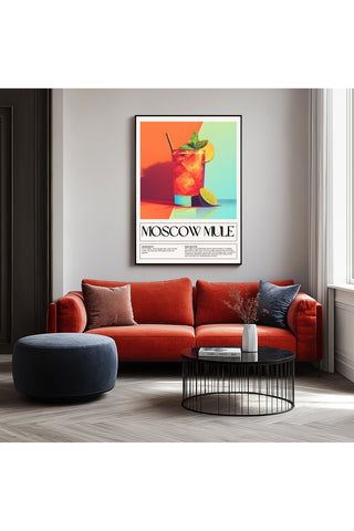 Moscow Mule Wall Art Print — Classic Vodka Ginger Cocktail Poster