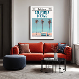 California Dreams Wall Art Print — Pacific Coast Sunset Poster
