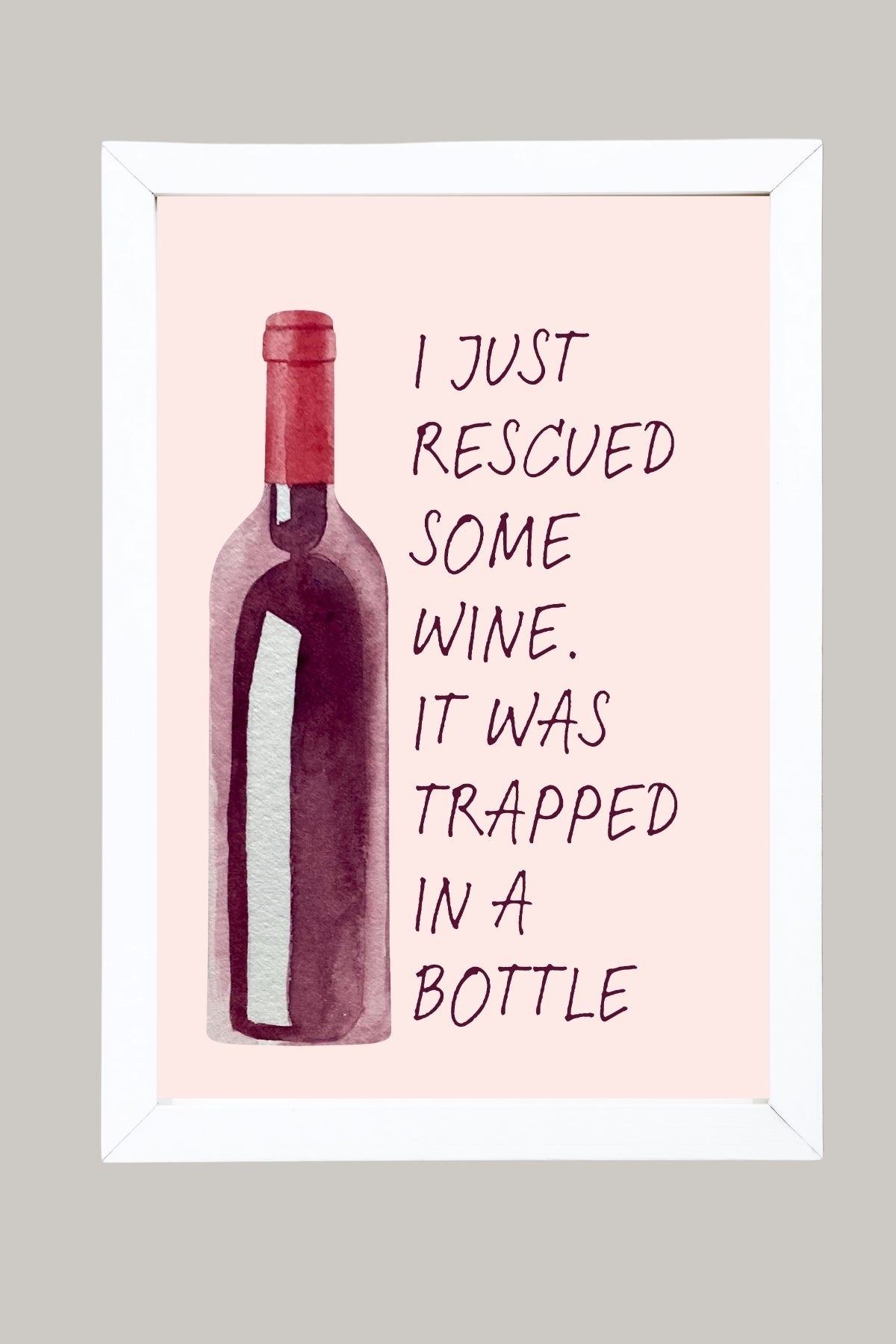 Wine Rescuer's Creed Wall Art Print — Funny Wine Lover Quote Poster