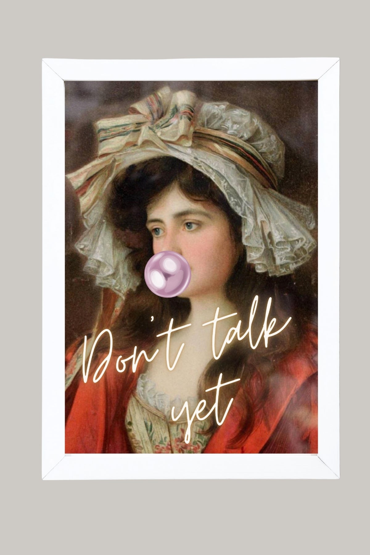 Don't Talk Yet Wall Art Print — Funny Morning Mood Quote Poster