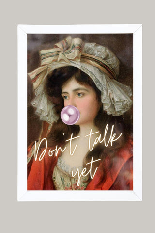 Don't Talk Yet Wall Art Print — Funny Morning Mood Quote Poster