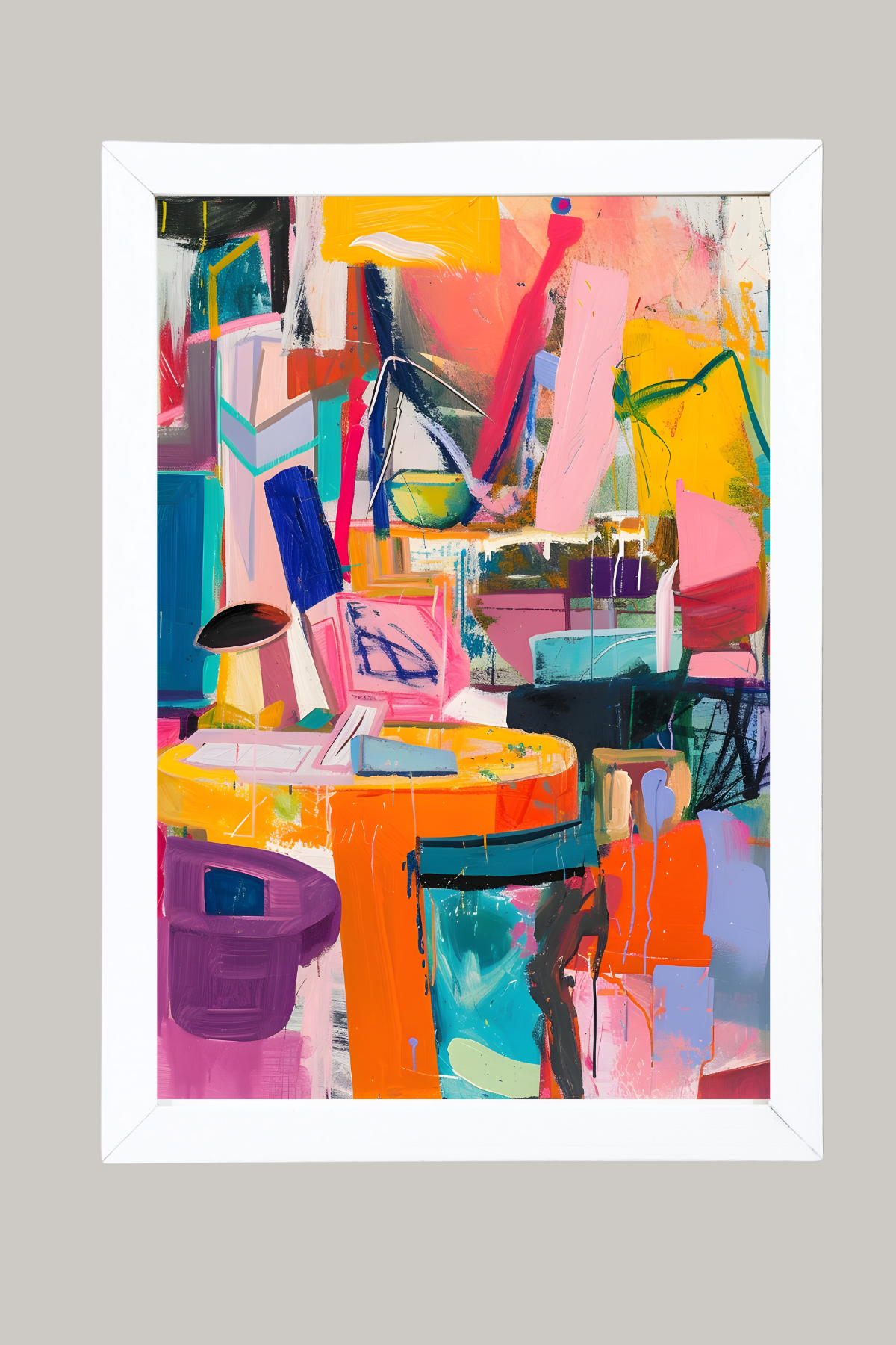 The Chaos of Energy Wall Art Print — Dynamic Abstract Poster
