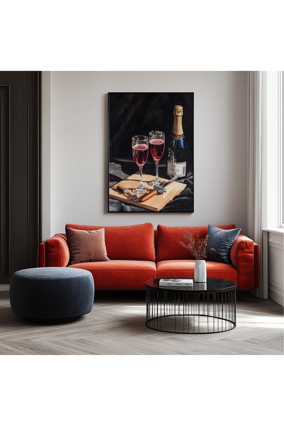 Sparkling Elegance Wall Art Print — Champagne Glamour Quote Poster