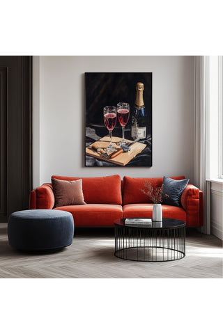 Sparkling Elegance Wall Art Print — Champagne Glamour Quote Poster