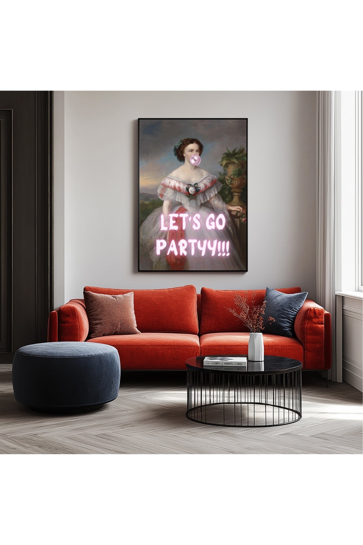 Let's Go Party Wall Art Print — Fun Celebration Quote Poster