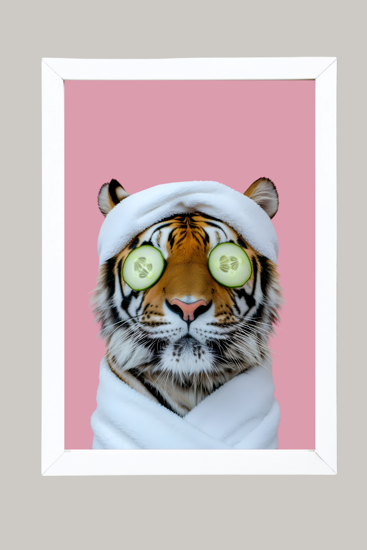 Tiger Retreat Wall Art Print — Bold Animal Portrait Poster