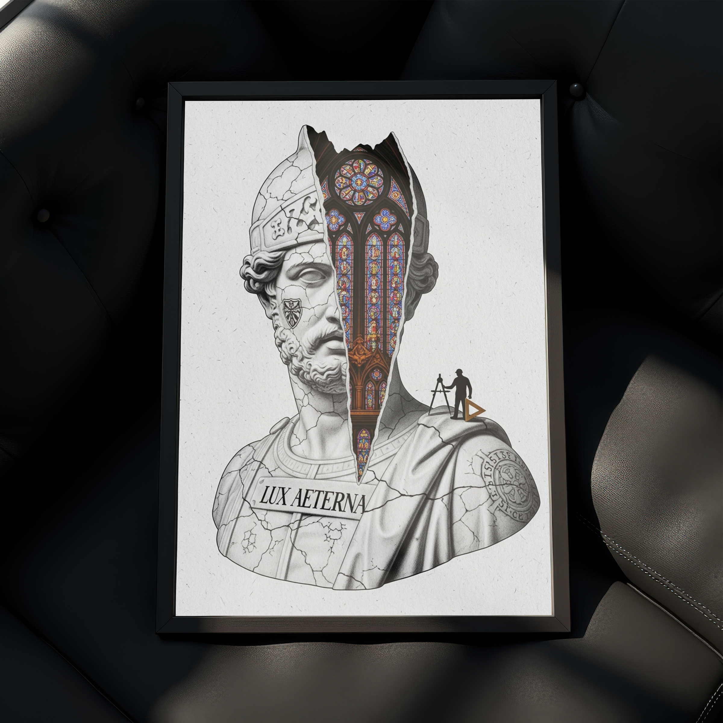 Lux Aeterna — Surreal Roman Bust Wall Art Print