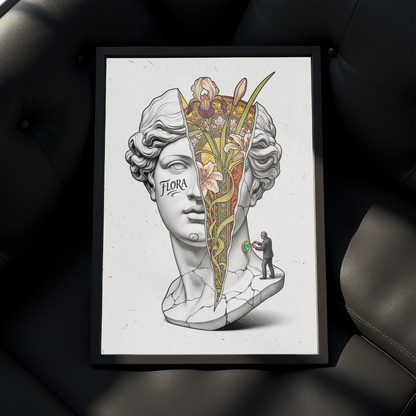 Flora: Art Nouveau Tablo Boyutlarında ve Yüksek Kaliteli Poster