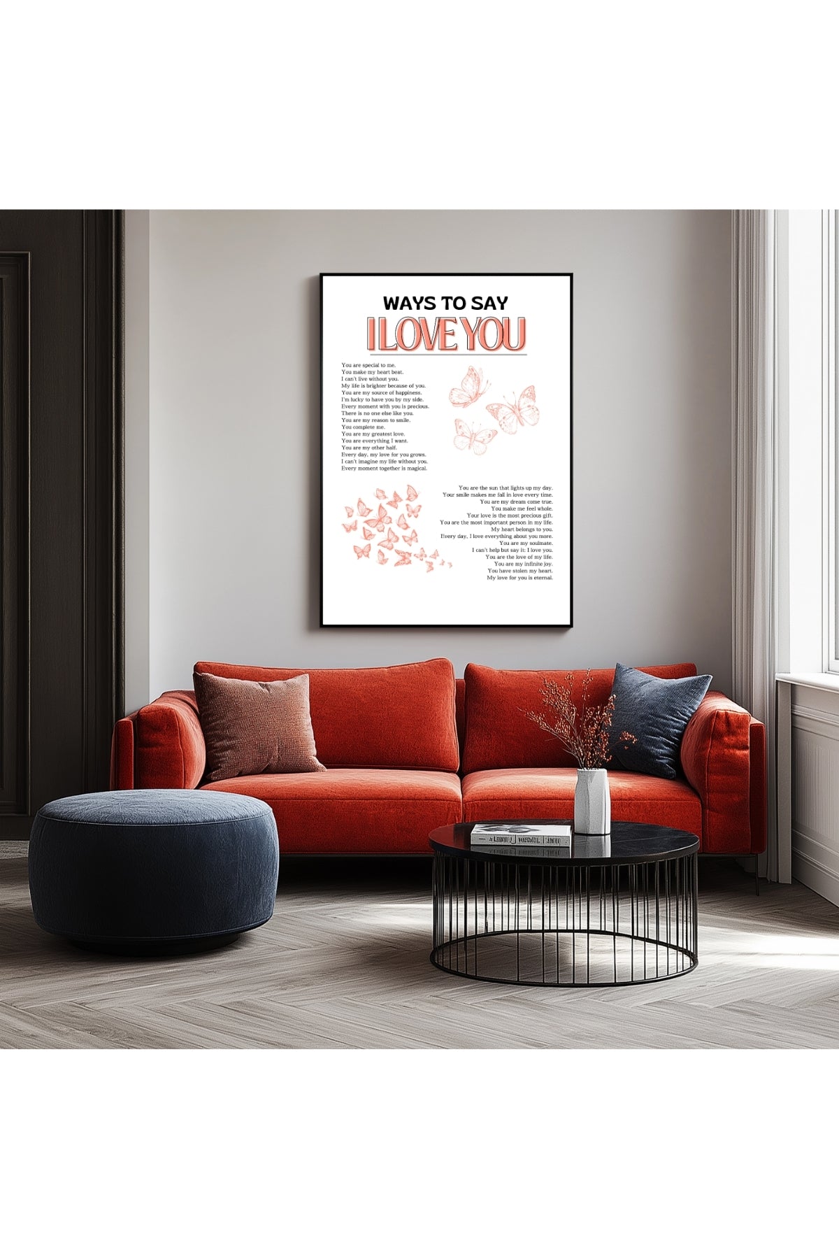 Ways to Say I Love You Wall Art Print — Multilingual Love Quote Poster
