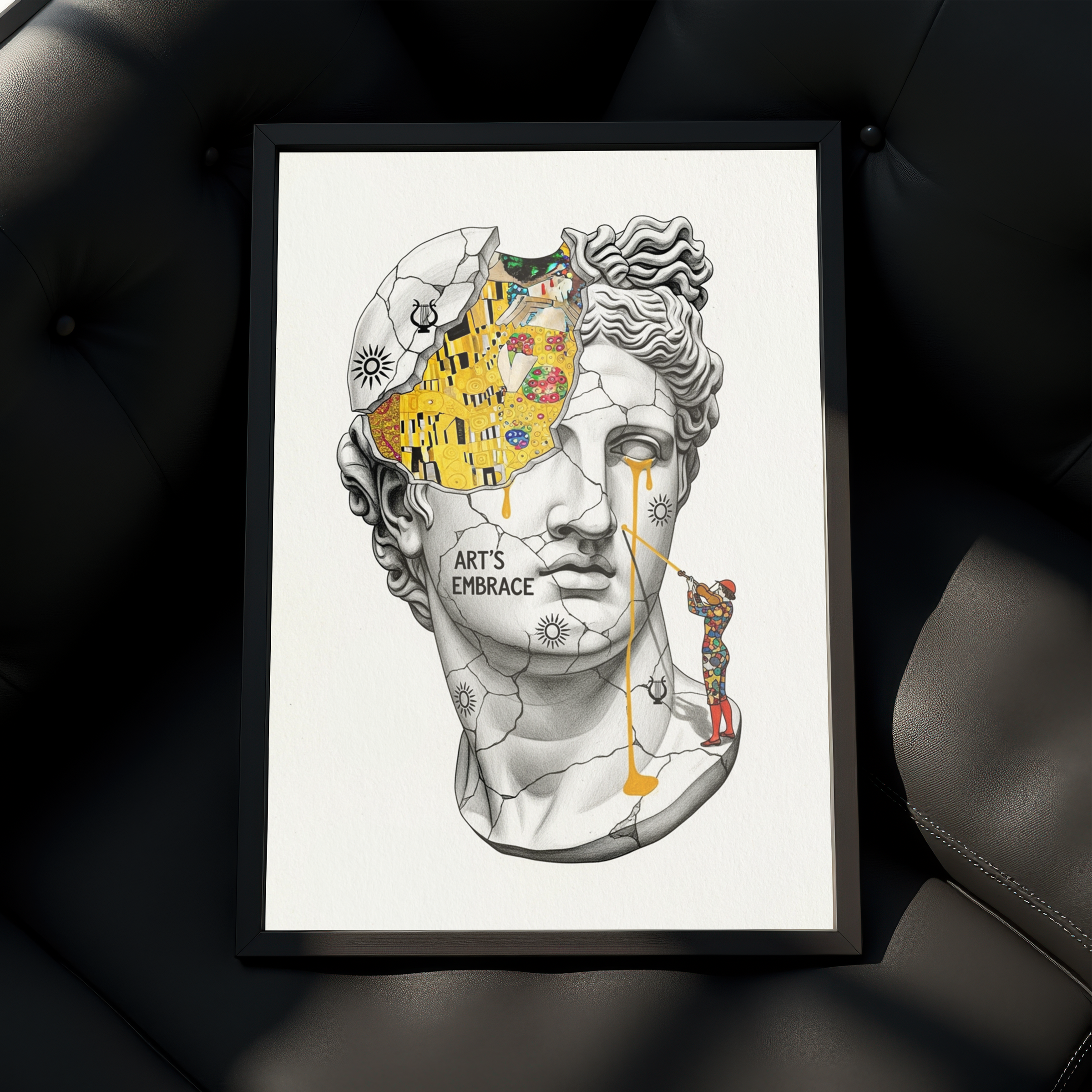Art's Embrace — Gustav Klimt Inspired Wall Art Print