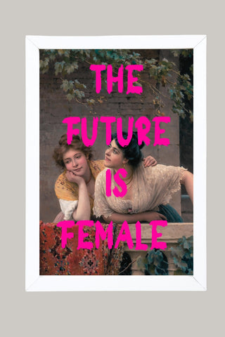 The Future is Female Wall Art Print — Bold Feminist Quote Poster