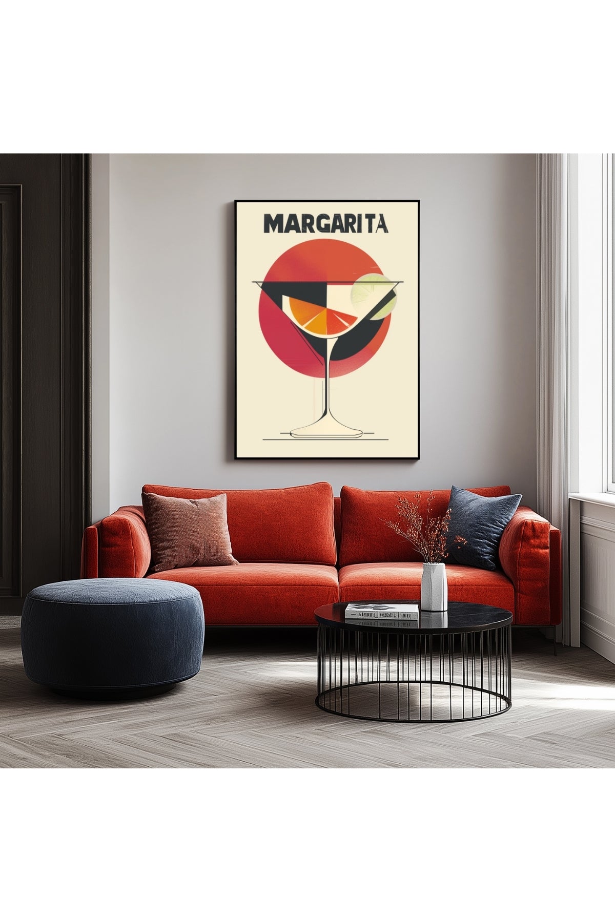 The Margarita Wall Art Print — Classic Tequila Cocktail Poster
