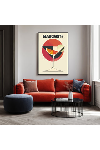 The Margarita Wall Art Print — Classic Tequila Cocktail Poster
