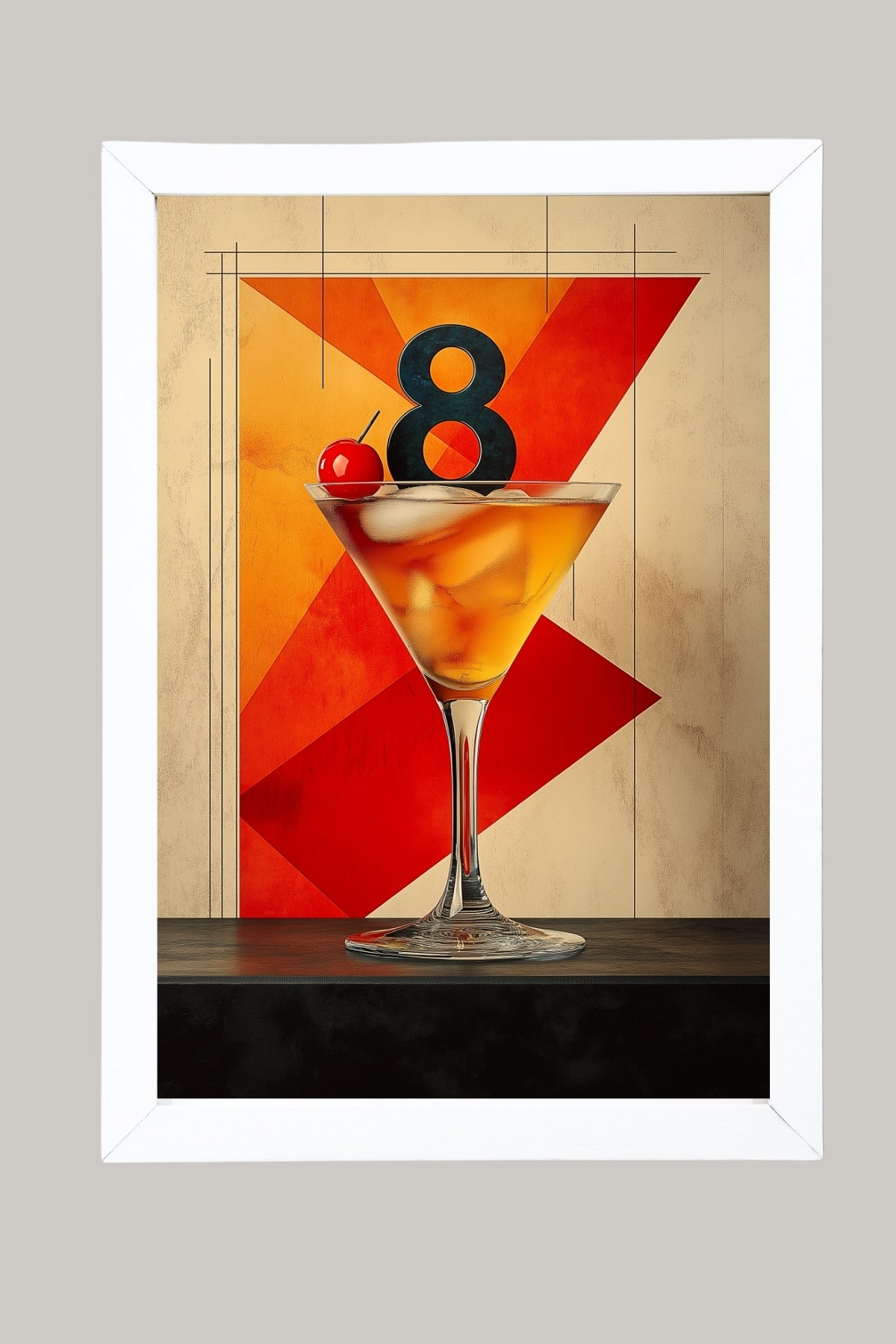 8 Cocktails Wall Art Print — Classic Cocktail Collection Poster