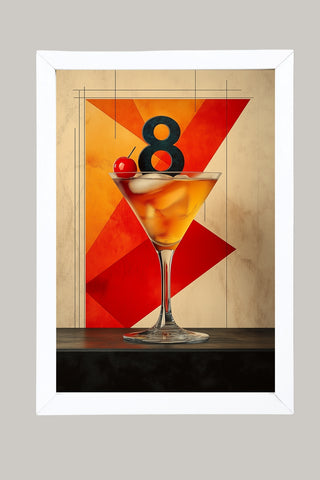 8 Cocktails Wall Art Print — Classic Cocktail Collection Poster