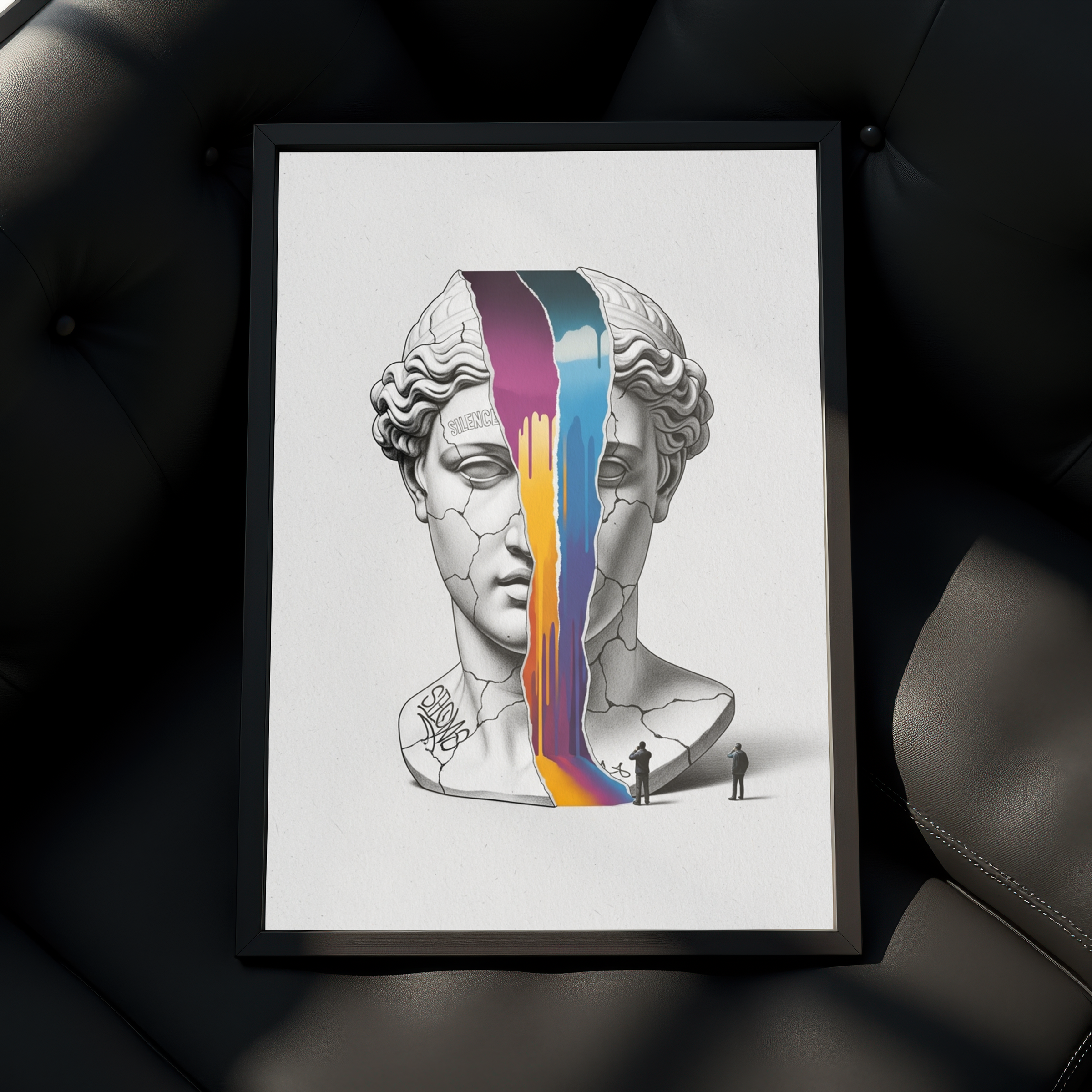 Silence — Surreal Venus Bust Wall Art Print