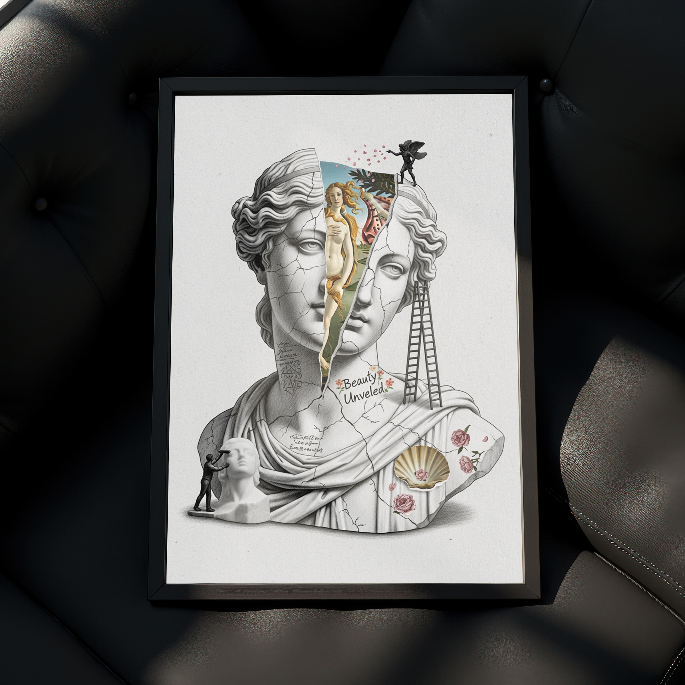Beauty Unveiled — Botticelli's Venus Reimagined Wall Art Print