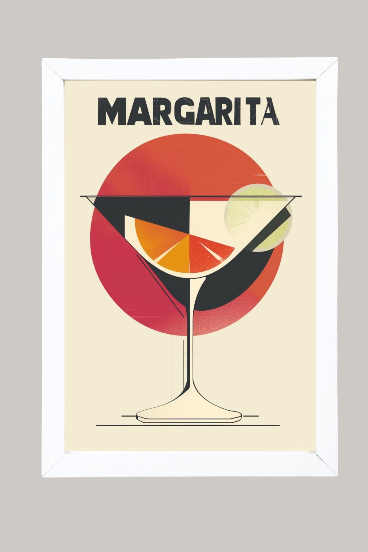 The Margarita Wall Art Print — Classic Tequila Cocktail Poster