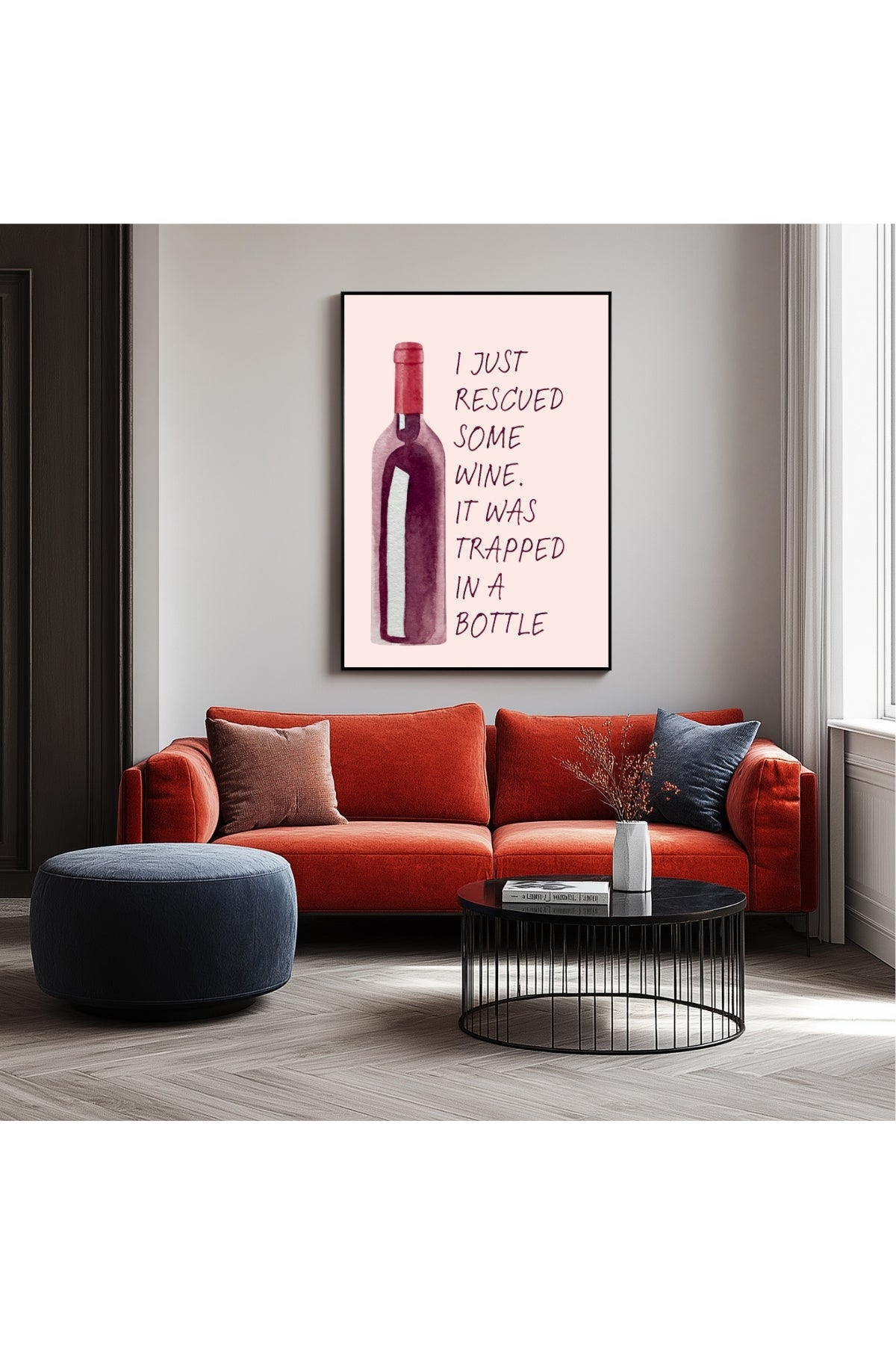 Wine Rescuer's Creed Wall Art Print — Funny Wine Lover Quote Poster