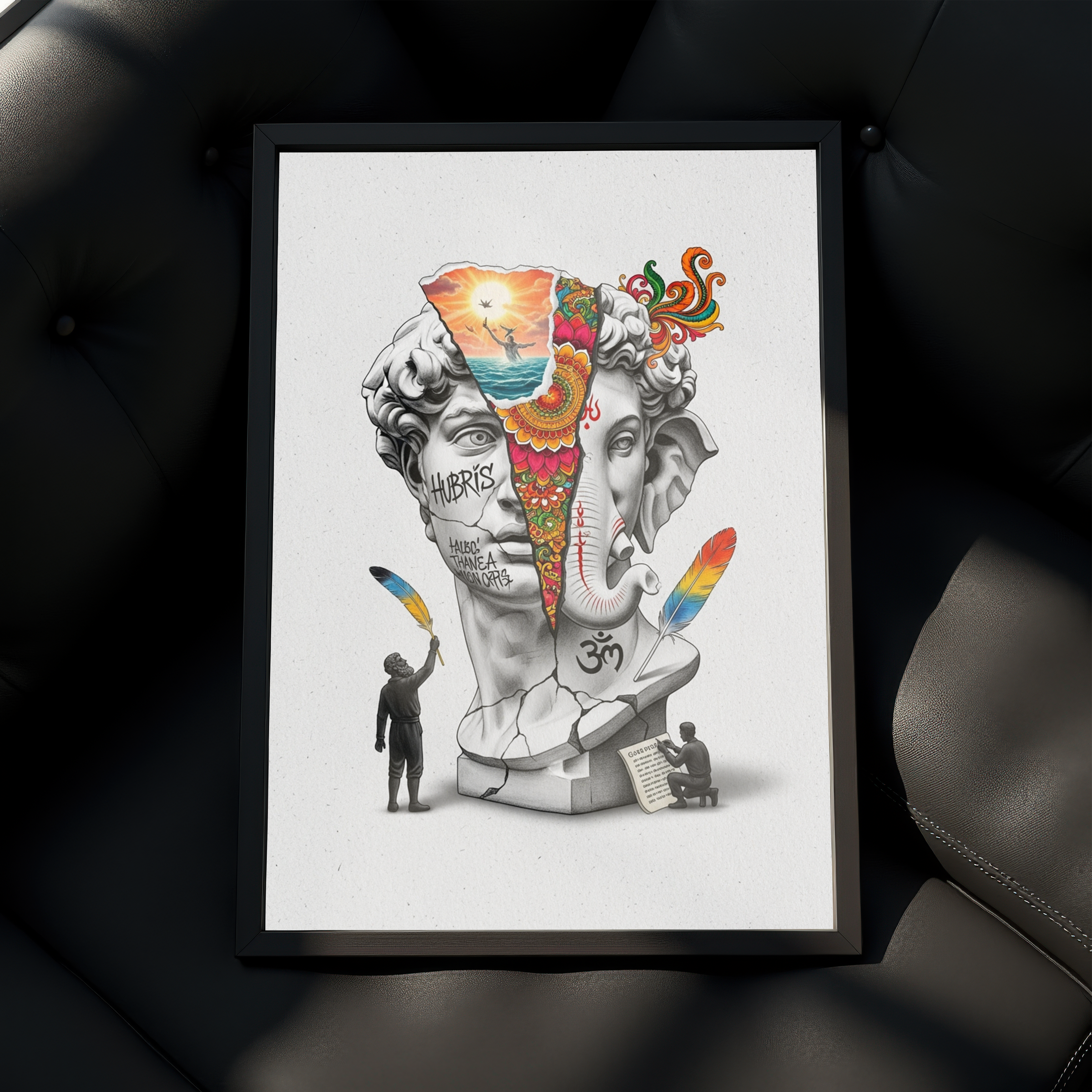 Hubris & Ganesha — Surreal David Bust Wall Art Print
