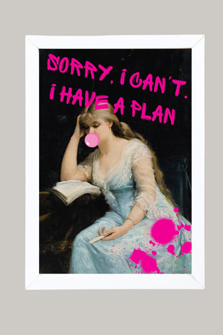 She's Got a Plan Wall Art Print — Strategic Feminine Quote Poster